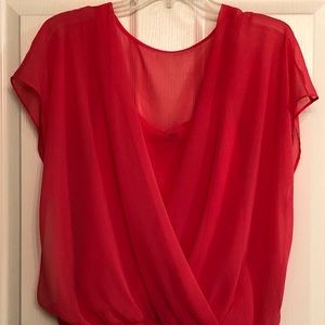 EUC Coral Blouse with Camisole from Express S